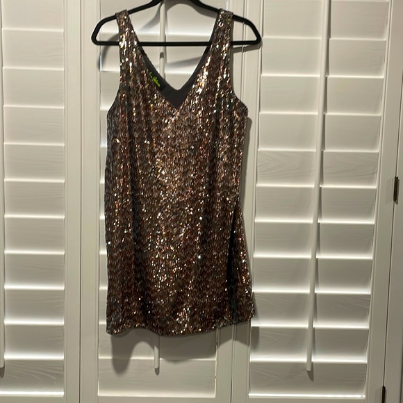 Sam Edelman New Years Eve Sequin Shift Dress - Picture 2 of 3